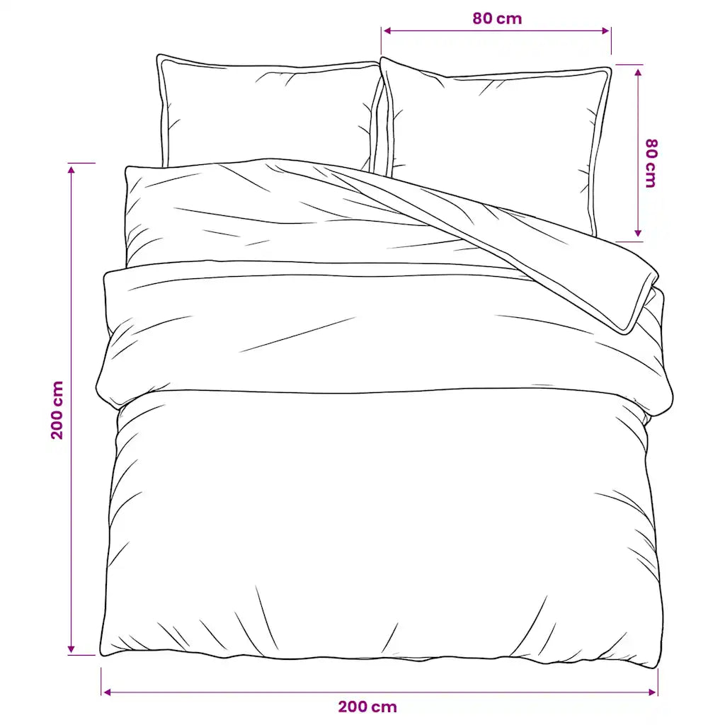 Conjunto de capa de edredão 200x200 cm algodão cinza