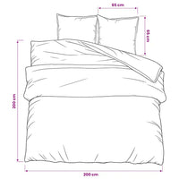 Conjunto de capa de edredão 200x200 cm algodão cinza