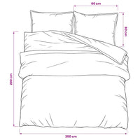 Conjunto de capa de edredão 200x200 cm algodão cinza