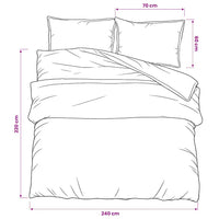 Conjunto de capa de edredão 240x220 cm algodão cinza-escuro