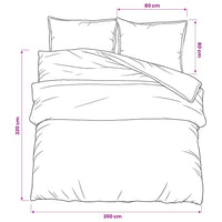Conjunto de capa de edredão 200x220 cm algodão cinza-escuro