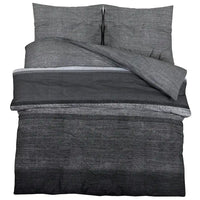 Conjunto de capa de edredão 260x220 cm algodão cinza-escuro