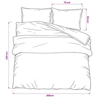 Conjunto de capa de edredão 260x220 cm algodão cinza-escuro