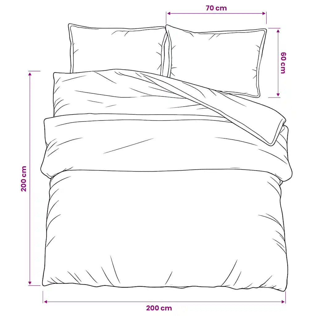 Conjunto de capa de edredão 200x200 cm algodão  e branco