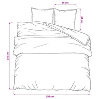 Conjunto de capa de edredão 220x240cm algodão  e branco