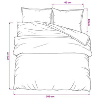 Conjunto de capa de edredão 200x200 cm algodão  e branco