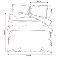 Conjunto de capa de edredão 200x200 cm algodão  e branco