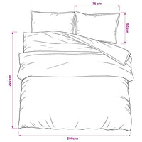 Conjunto de capa de edredão 260x220cm algodão  e branco