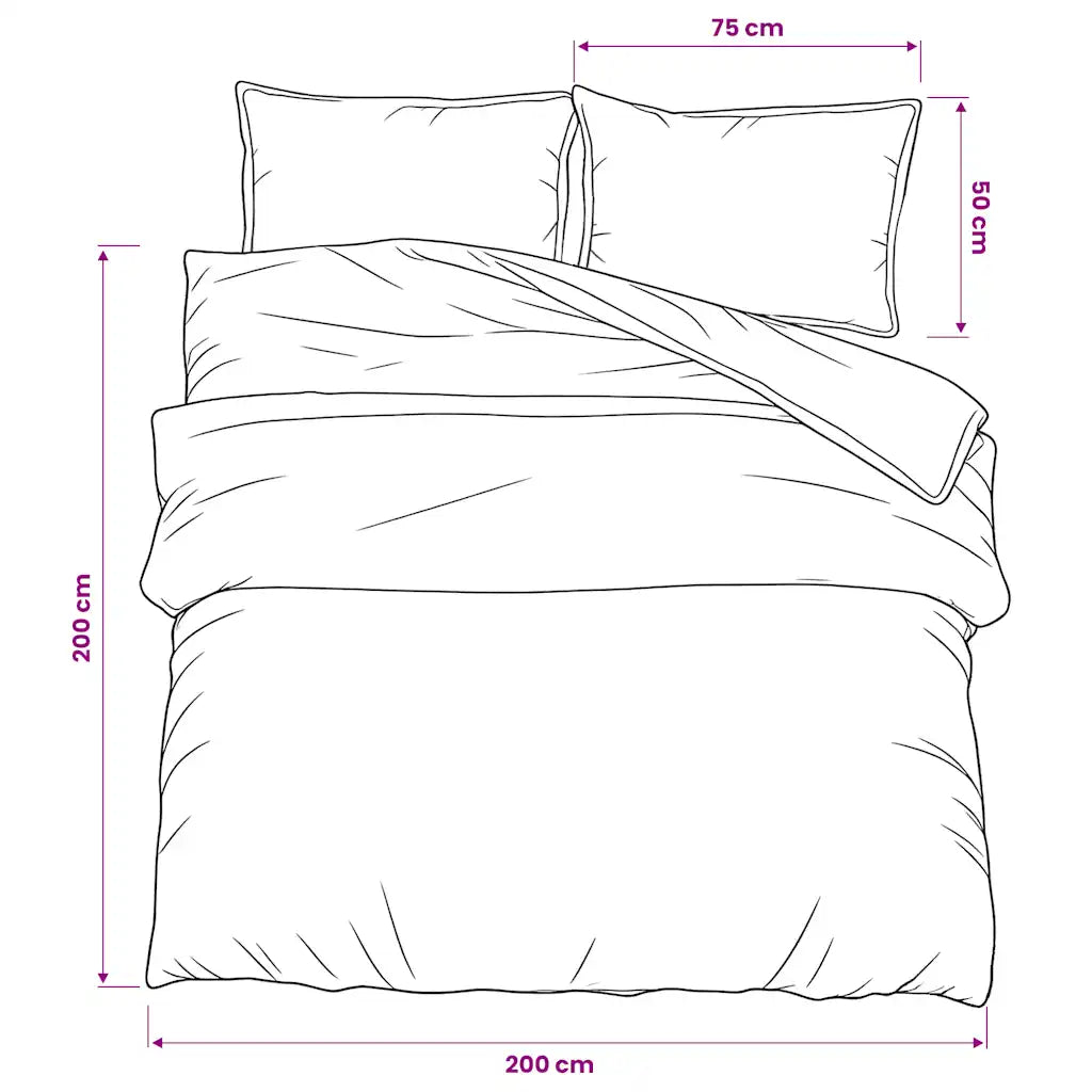 Conjunto de capa de edredão 200x200 cm algodão rosa