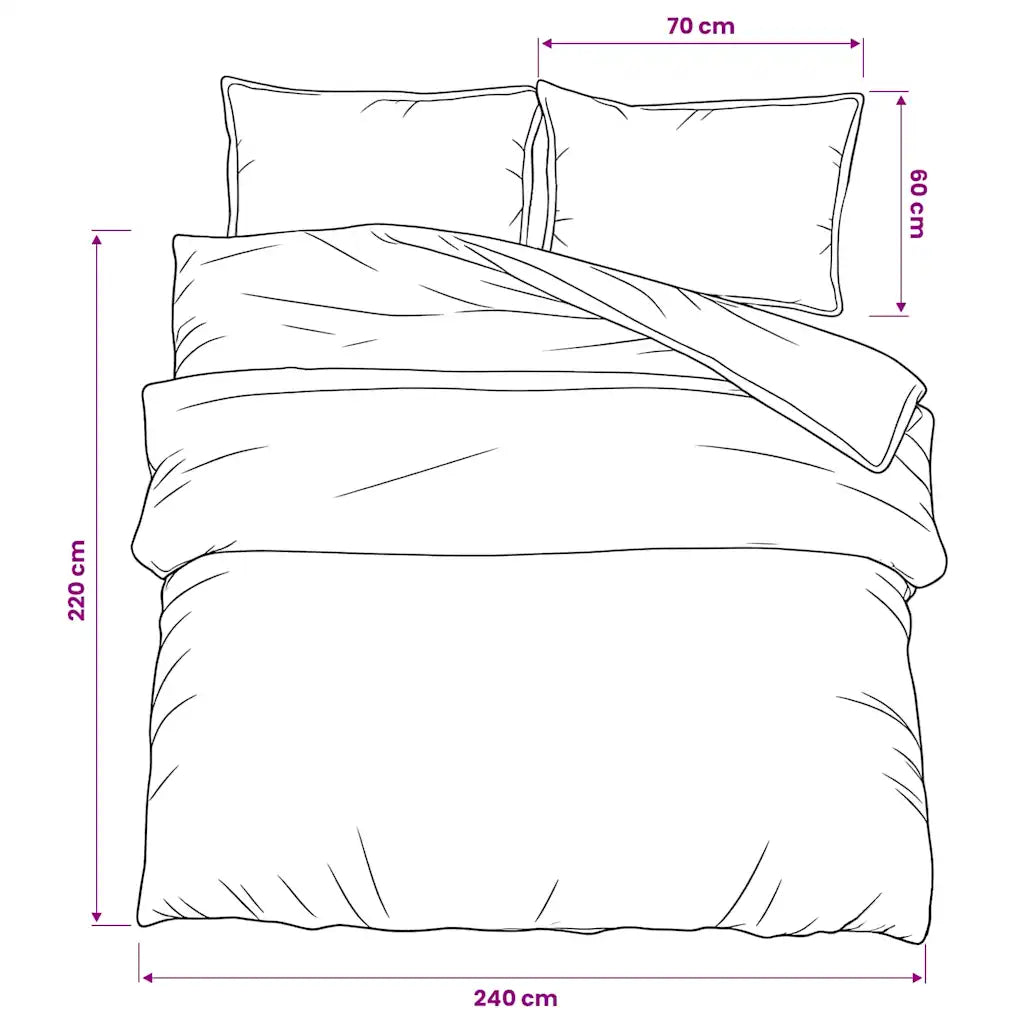 Conjunto de capa de edredão 240x220 cm algodão