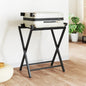 vidaXL Suporte de bagagem 68,5x38x58 cm bambu preto