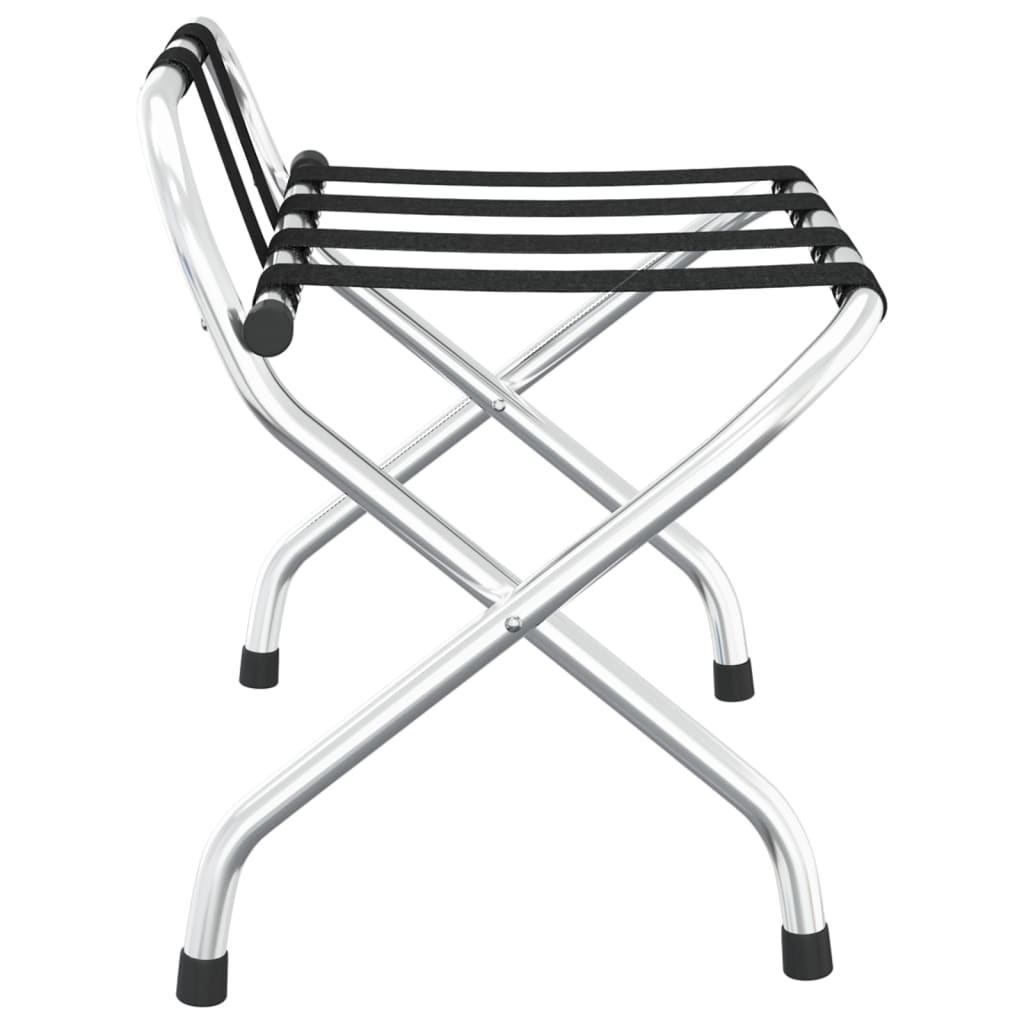 vidaXL Porta-bagagens com encosto prateado 56x39x52cm
