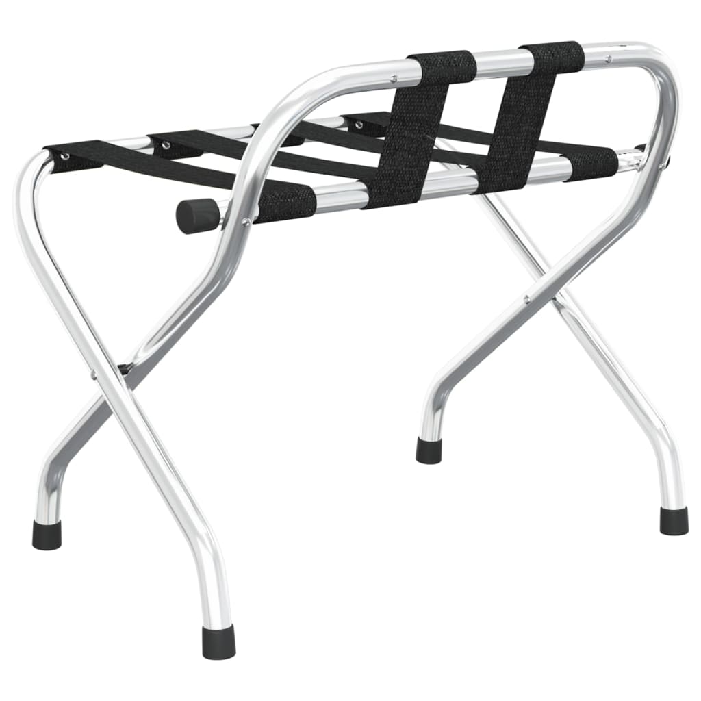 vidaXL Porta-bagagens com encosto prateado 56x39x52cm