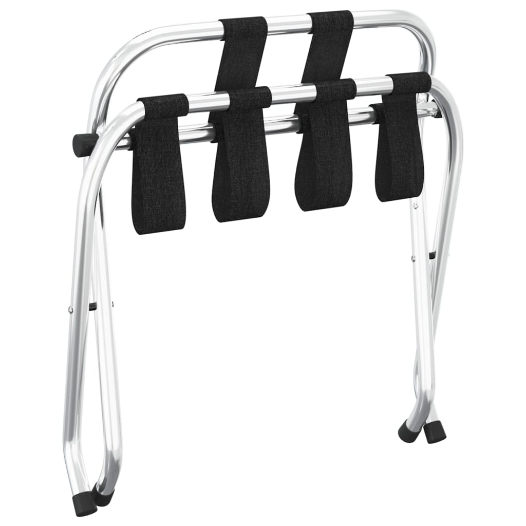 vidaXL Porta-bagagens com encosto prateado 56x39x52cm
