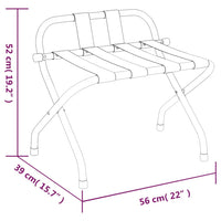 vidaXL Porta-bagagens com encosto prateado 56x39x52cm