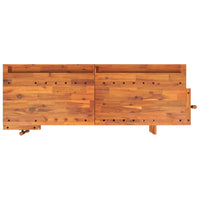 vidaXL Bancada de trabalho + gavetas/tornos 192x62x83 cm acácia maciça