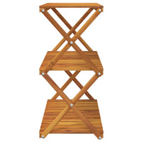 vidaXL Prateleira dobrável 3 níveis 70x31x63 cm acácia maciça castanho