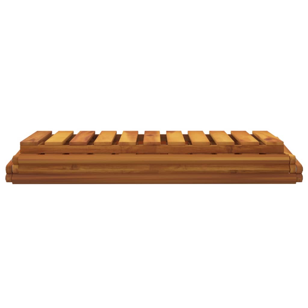 vidaXL Prateleira dobrável 3 níveis 70x31x63 cm acácia maciça castanho
