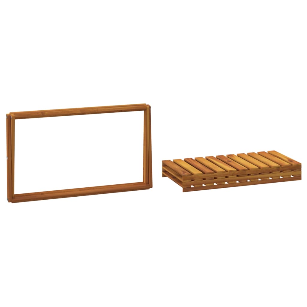 vidaXL Prateleira dobrável 3 níveis 70x31x63 cm acácia maciça castanho
