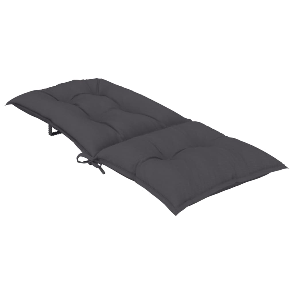 vidaXL Almofadões para cadeiras altas de jardim 6 pcs tecido antracite