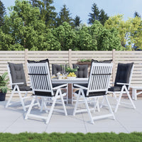 vidaXL Almofadões para cadeiras altas de jardim 6 pcs tecido antracite