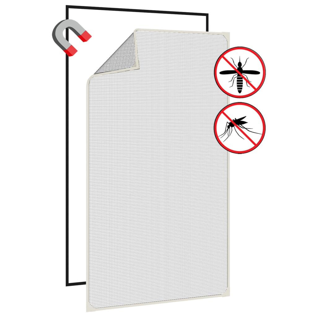 vidaXL Tela anti-insetos magnética para janelas 80x140 cm branco