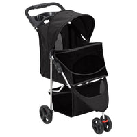 vidaXL Carrinho dobrável para cães 80x46x98 cm tecido oxford preto