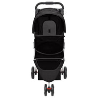 vidaXL Carrinho dobrável para cães 80x46x98 cm tecido oxford preto