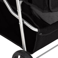 vidaXL Carrinho dobrável para cães 80x46x98 cm tecido oxford preto
