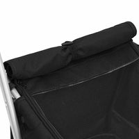 vidaXL Carrinho dobrável para cães 100x49x96 cm tecido linho preto