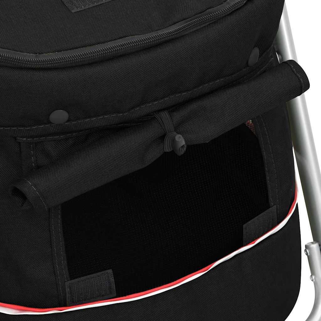vidaXL Carrinho dobrável para cães 100x49x96 cm tecido linho preto