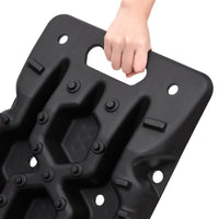 vidaXL Placas de tração 2 pcs 107x31x7 cm nylon preto