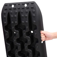 vidaXL Placas de tração 2 pcs 106x30,5x7 cm nylon preto