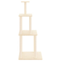 vidaXL Árvore para gatos c/ postes arranhadores sisal 149 cm cor creme