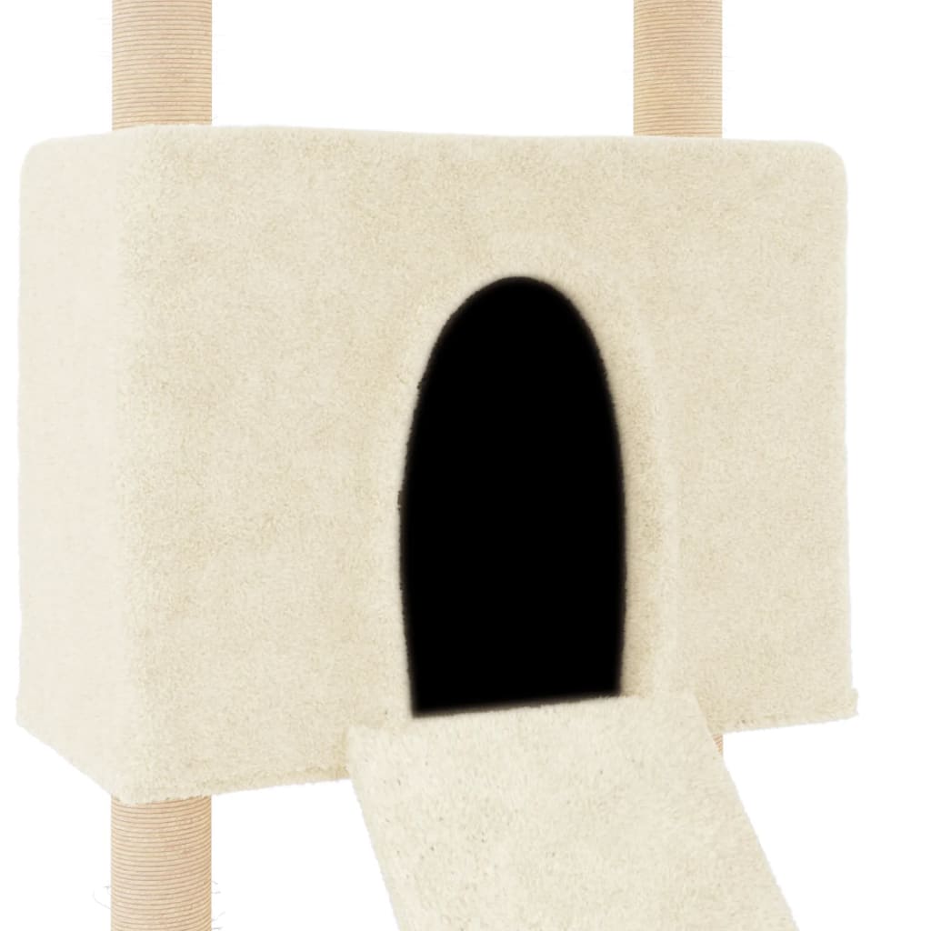 vidaXL Árvore p/ gatos c/ postes arranhadores sisal 153 cm cinza-claro