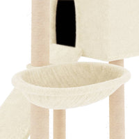 vidaXL Árvore p/ gatos c/ postes arranhadores sisal 153 cm cinza-claro