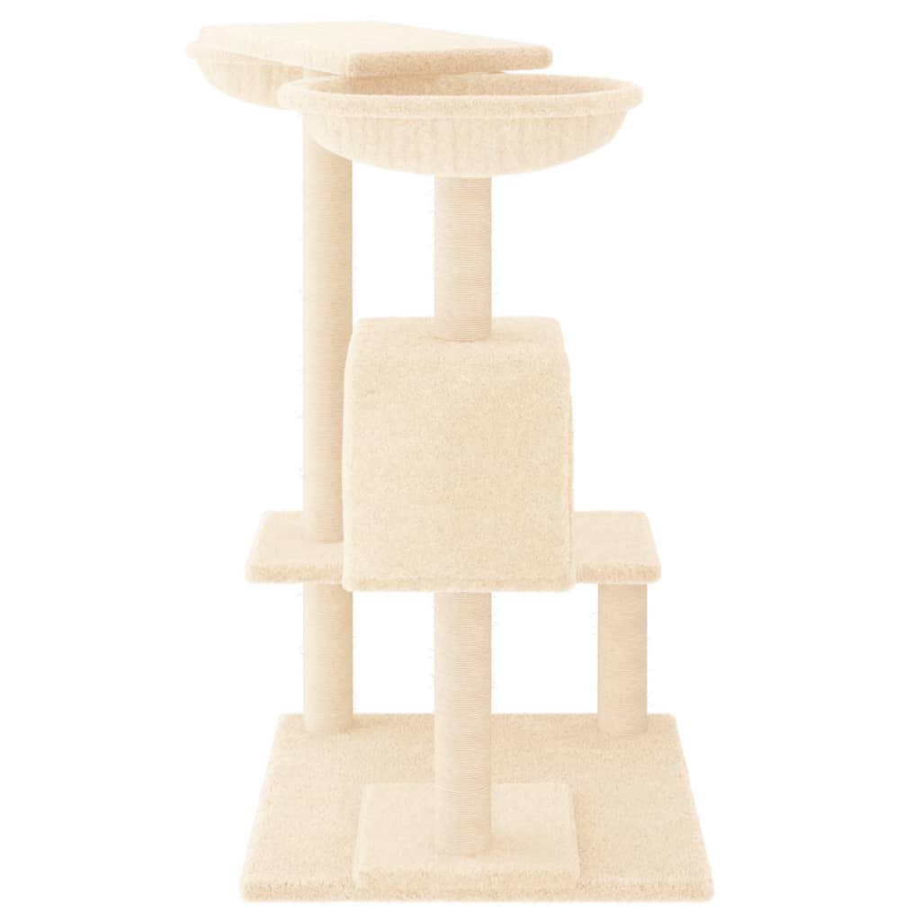 vidaXL Árvore para gatos c/ postes arranhadores 82 cm cor creme