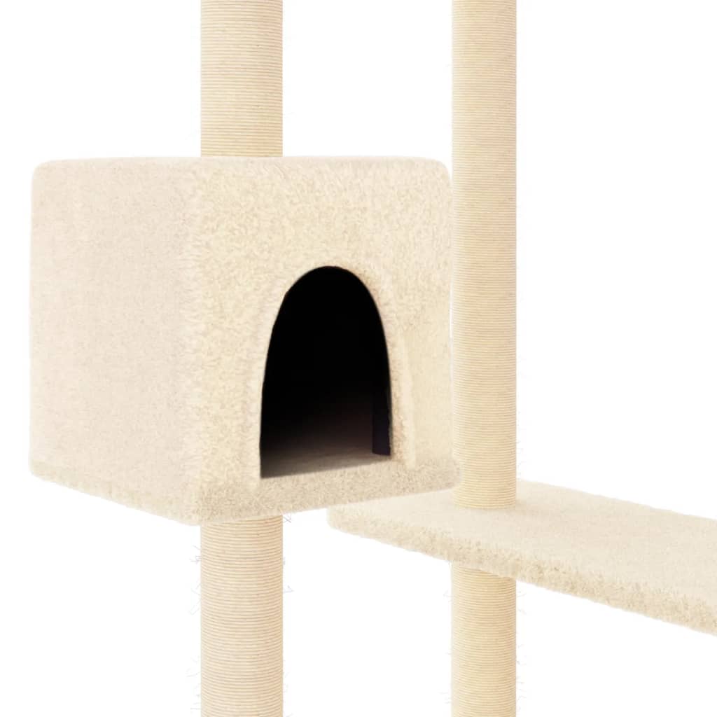 vidaXL Árvore para gatos c/ postes arranhadores 82 cm cor creme