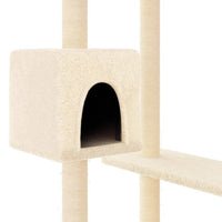 vidaXL Árvore para gatos c/ postes arranhadores 82 cm cor creme