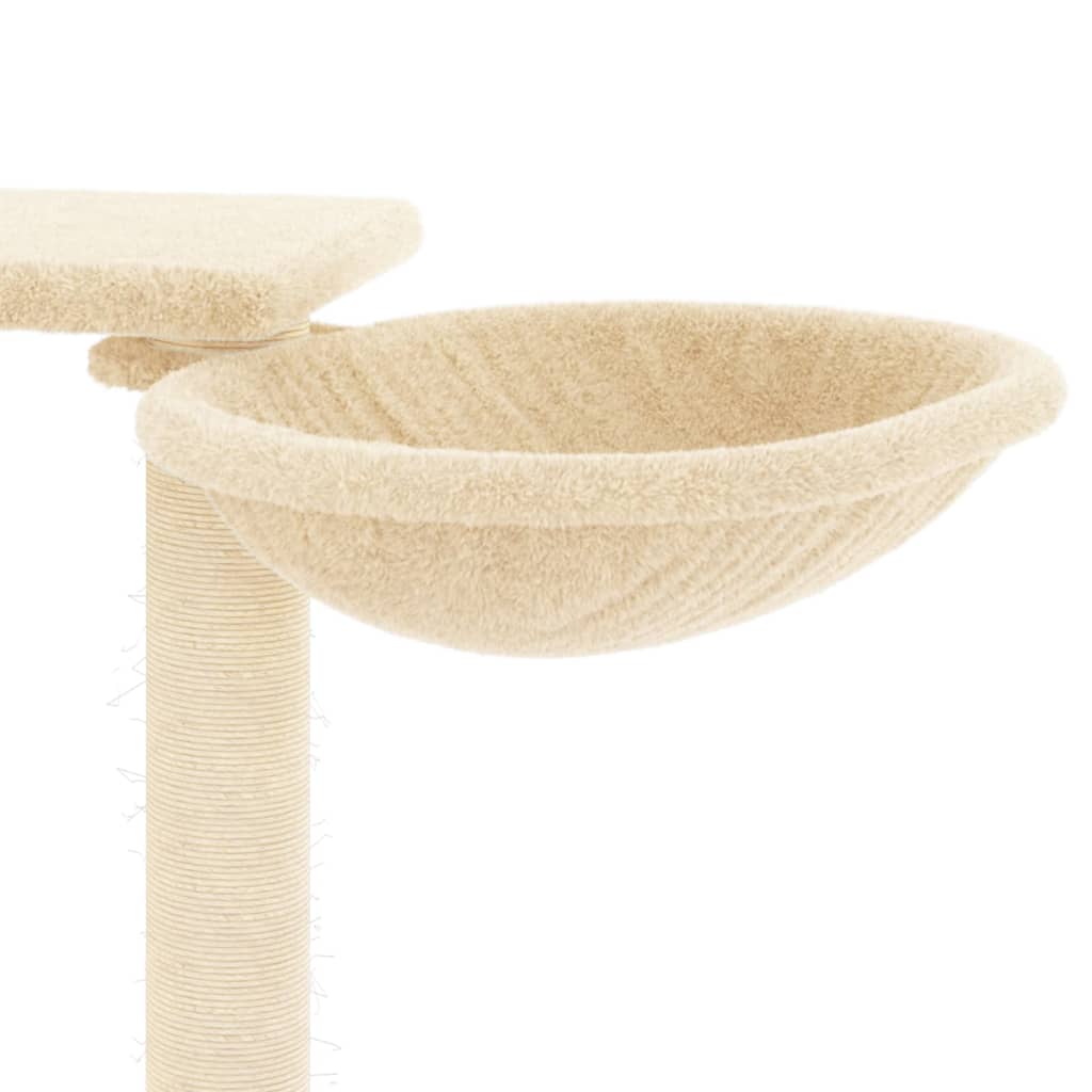 vidaXL Árvore para gatos c/ postes arranhadores 82 cm cor creme