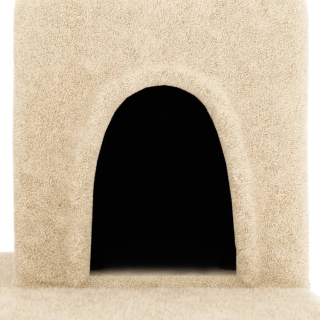 vidaXL Árvore para gatos c/ postes arranhadores sisal 154 cm cor creme