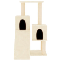 vidaXL Árvore para gatos c/ postes arranhadores sisal 82 cm cor creme