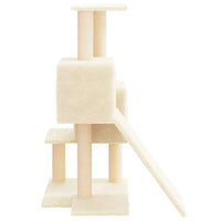 vidaXL Árvore para gatos c/ postes arranhadores sisal 82 cm cor creme