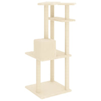 vidaXL Árvore para gatos c/ postes arranhadores sisal 123 cm cor creme