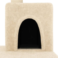 vidaXL Árvore para gatos c/ postes arranhadores sisal 123 cm cor creme