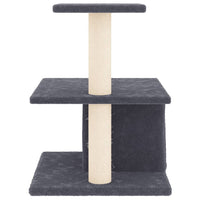 vidaXL Árvore p/ gatos c/ postes arranhadores sisal 48 cm cinza-claro