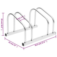 vidaXL Suporte para 2 bicicletas aço galvanizado