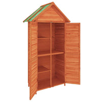 vidaXL Abrigo p/ ferramentas jardim 89x52,5x175 pinho maciço castanho