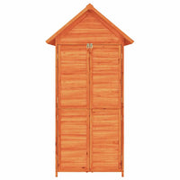 vidaXL Abrigo p/ ferramentas jardim 89x52,5x175 pinho maciço castanho