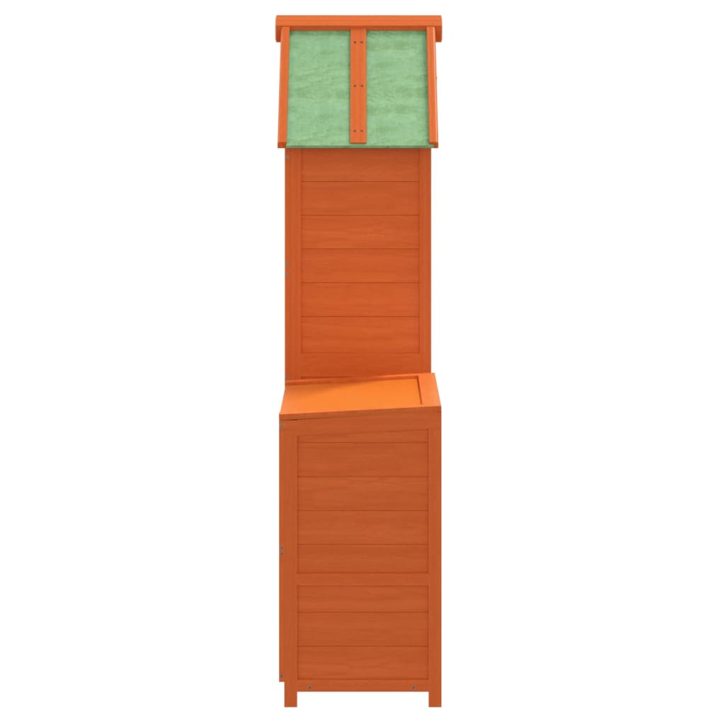 vidaXL 2 pcs conj. abrigos p/ ferramentas jardim pinho maciço cor moca